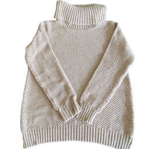 𝅺HILARY Radley oatmeal colour cowl neck knit sweater ribbed hem